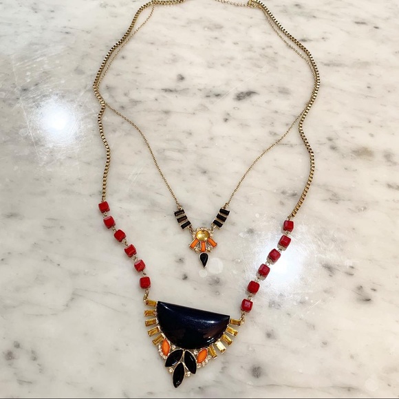 Multi colored layered necklace - Picture 2 of 2